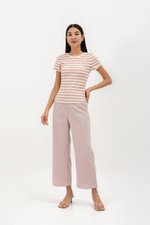 CACHEREL STRIPE RIBBED TOP
