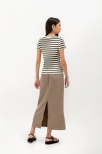 CACHEREL STRIPE RIBBED TOP