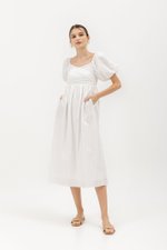VIRANDA EMBROIDERED MIDI DRESS