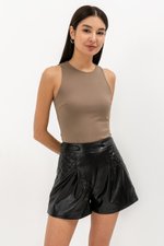 MICAH LEATHER SHORTS