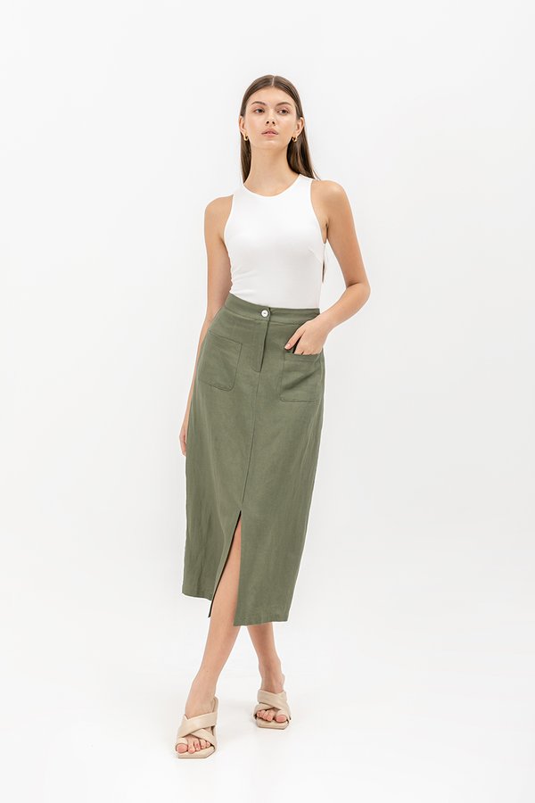 KOSHER POCKET MIDI SKIRT