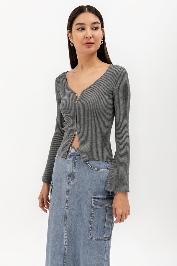 SHIVANA 2-WAY ZIPPER TOP