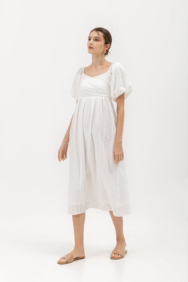 VIRANDA EMBROIDERED MIDI DRESS