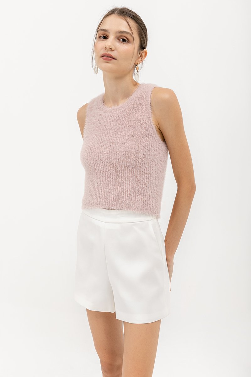 MAURICE FURRY KNIT TOP