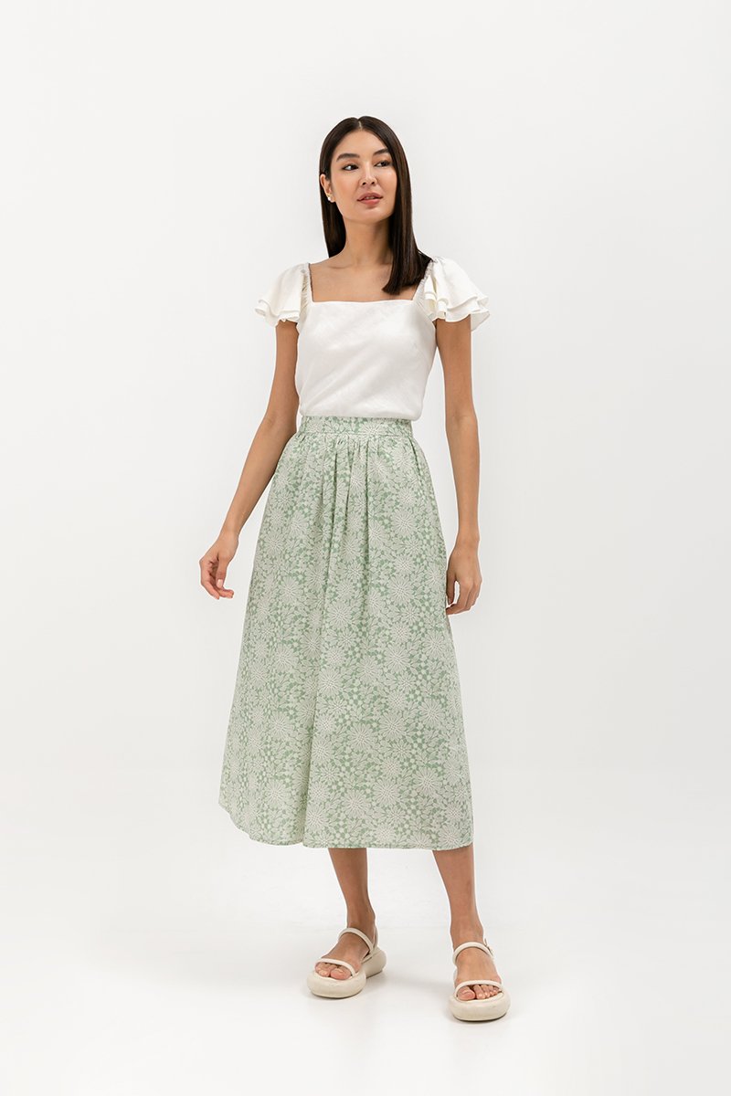 THYLIN RUFFLE SLEEVE TOP