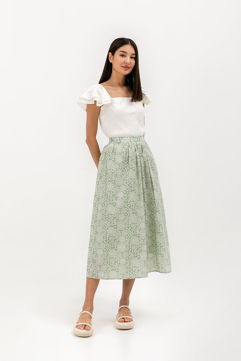 THYLIN RUFFLE SLEEVE TOP