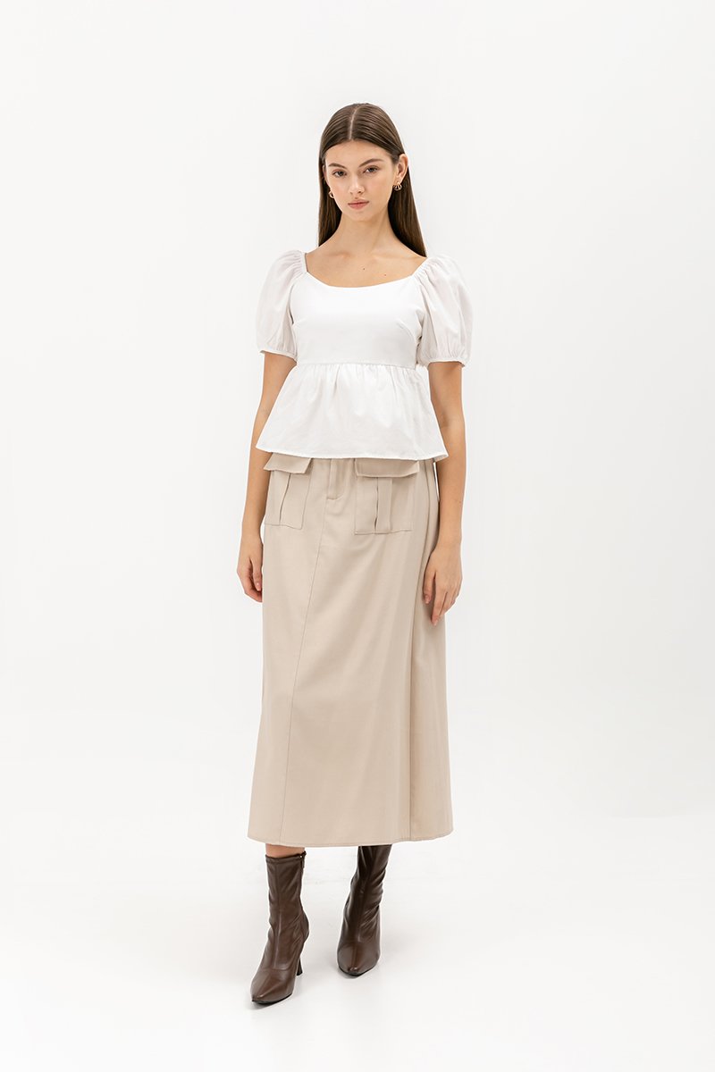 ANAHI BABYDOLL PUFF SLEEVE TOP