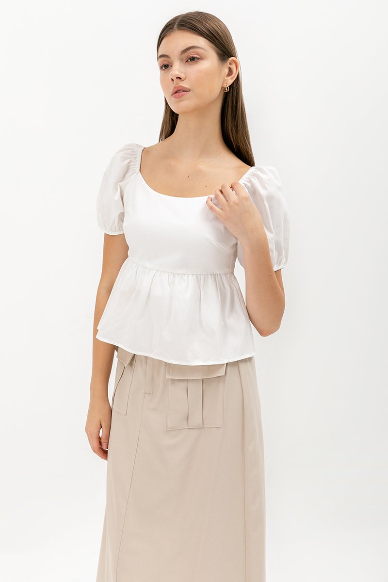 ANAHI BABYDOLL PUFF SLEEVE TOP