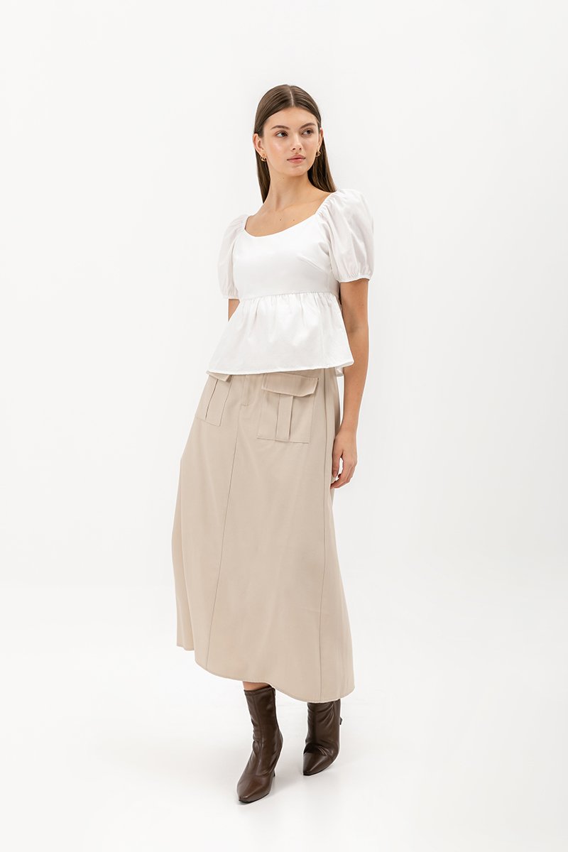 ANAHI BABYDOLL PUFF SLEEVE TOP