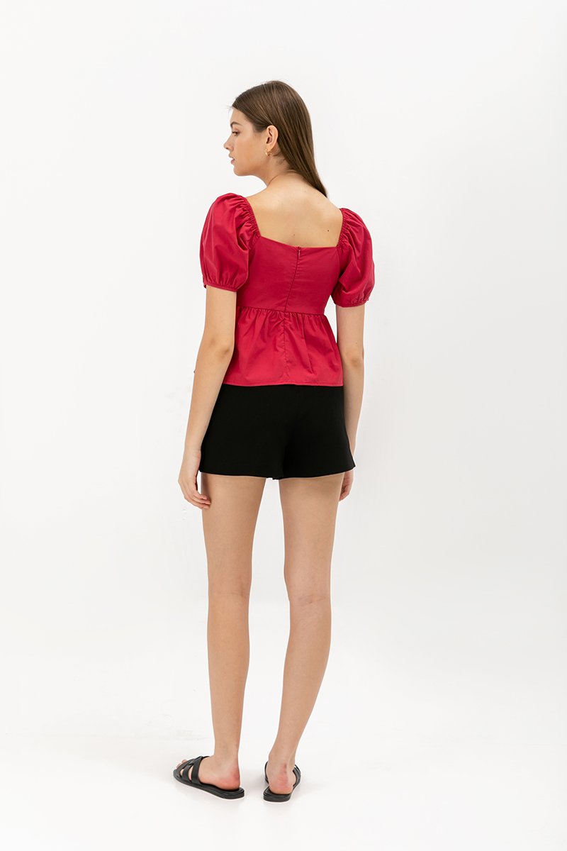 ANAHI BABYDOLL PUFF SLEEVE TOP
