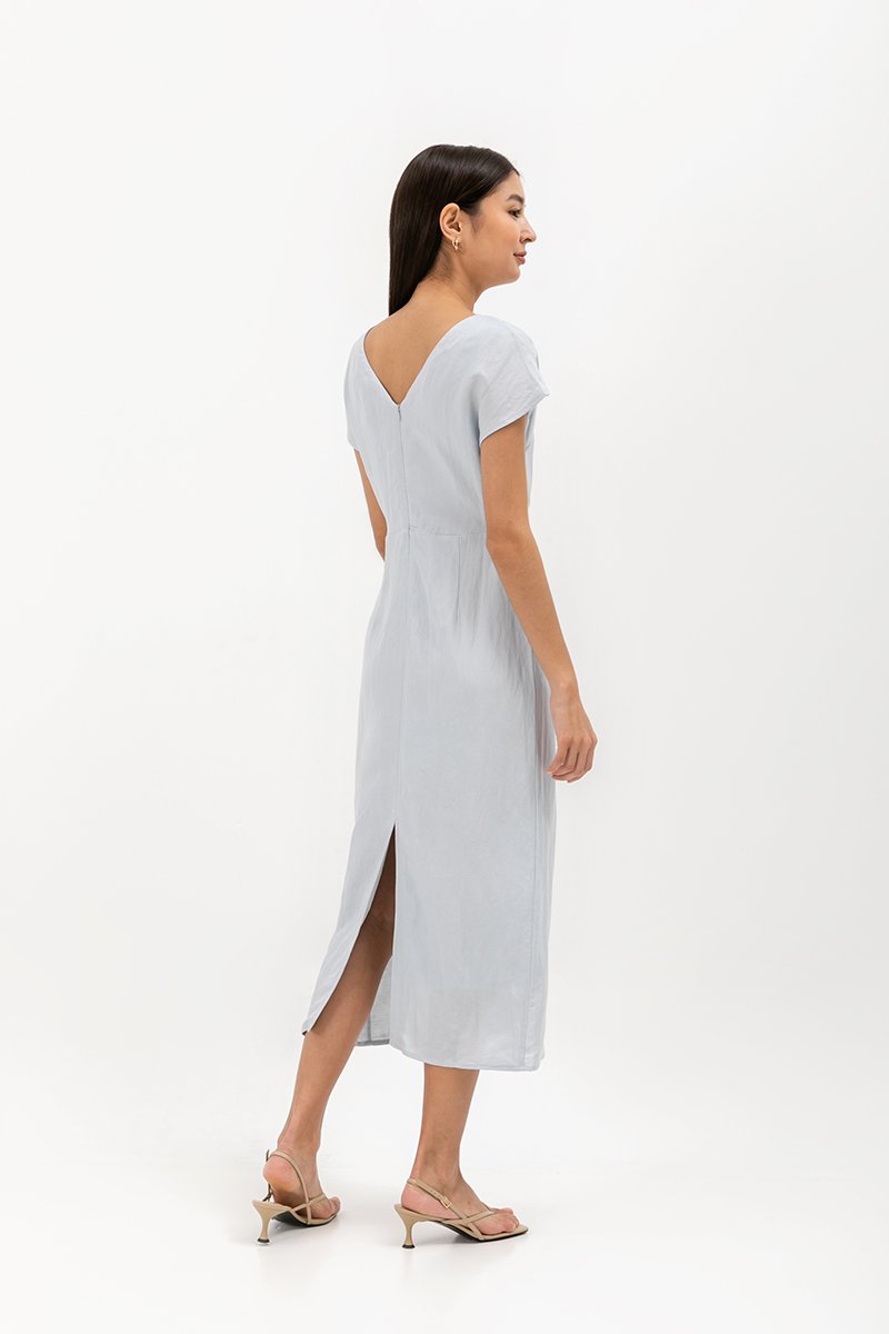 JASIE V NECK LINEN DRESS