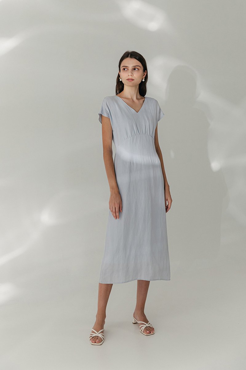 JASIE V NECK LINEN DRESS