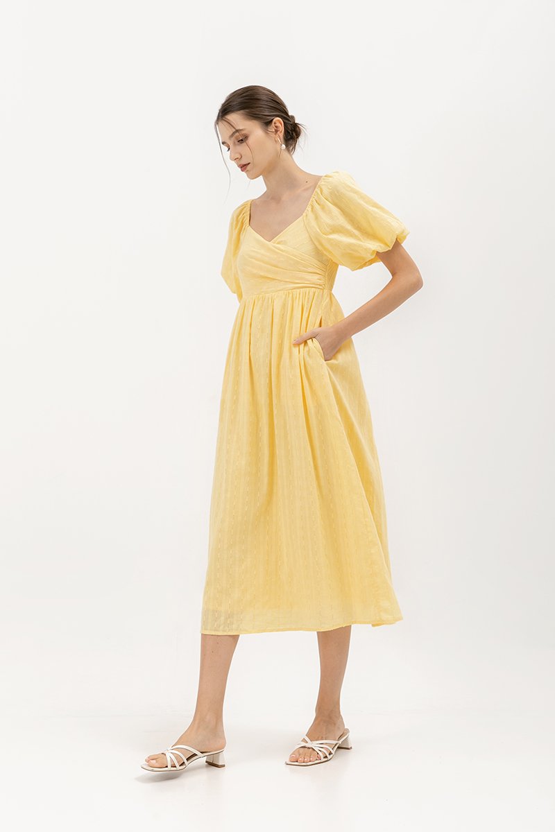 VIRANDA EMBROIDERED MIDI DRESS