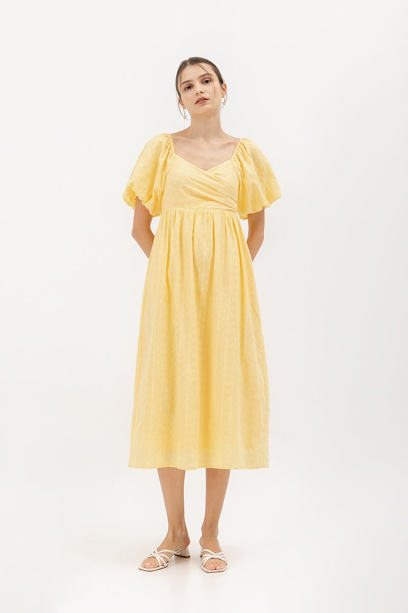 VIRANDA EMBROIDERED MIDI DRESS