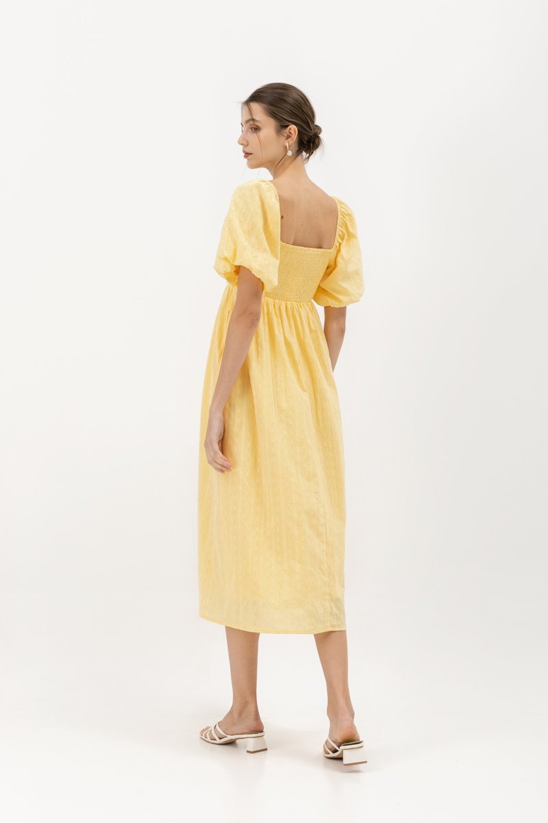 VIRANDA EMBROIDERED MIDI DRESS