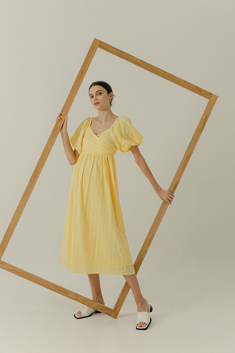 VIRANDA EMBROIDERED MIDI DRESS