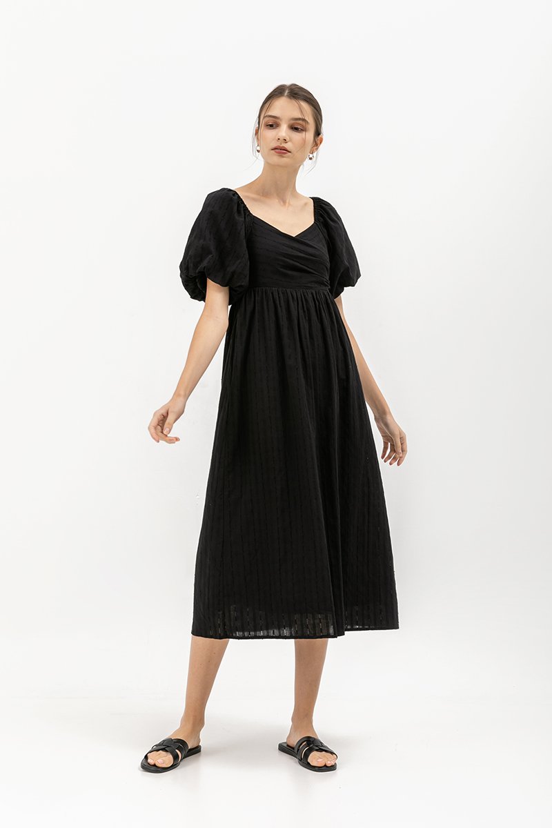 VIRANDA EMBROIDERED MIDI DRESS
