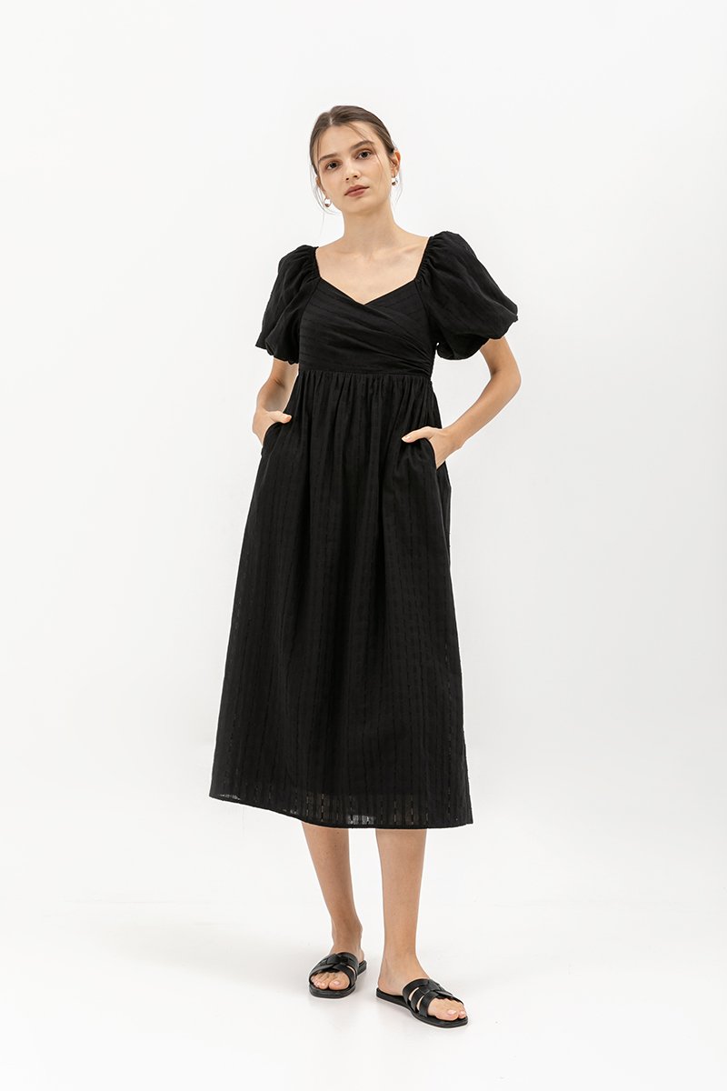 VIRANDA EMBROIDERED MIDI DRESS
