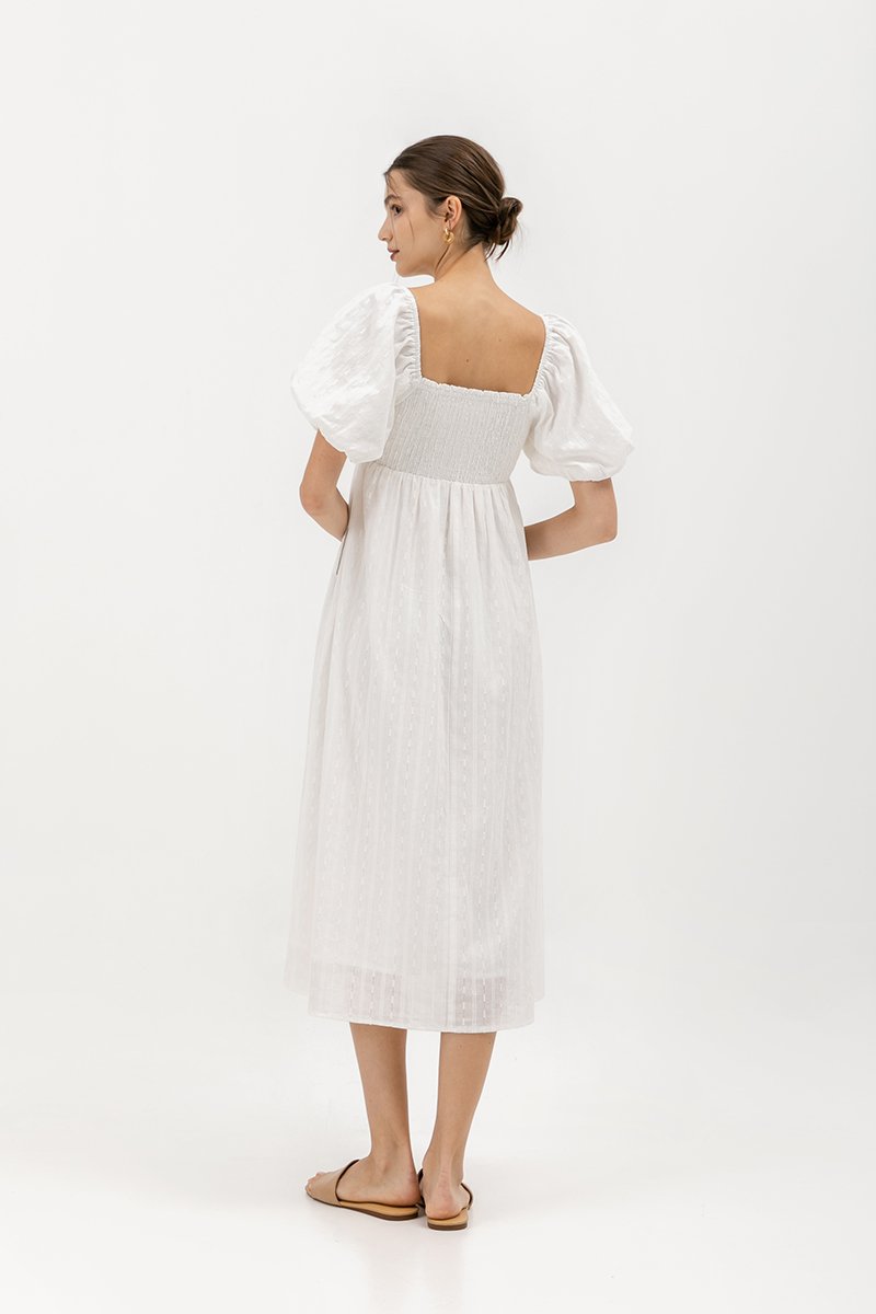 VIRANDA EMBROIDERED MIDI DRESS
