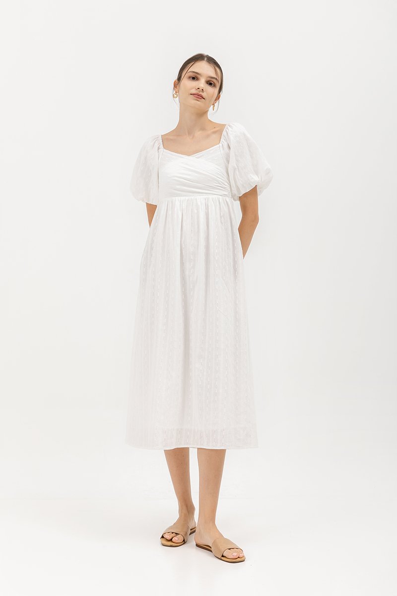 VIRANDA EMBROIDERED MIDI DRESS