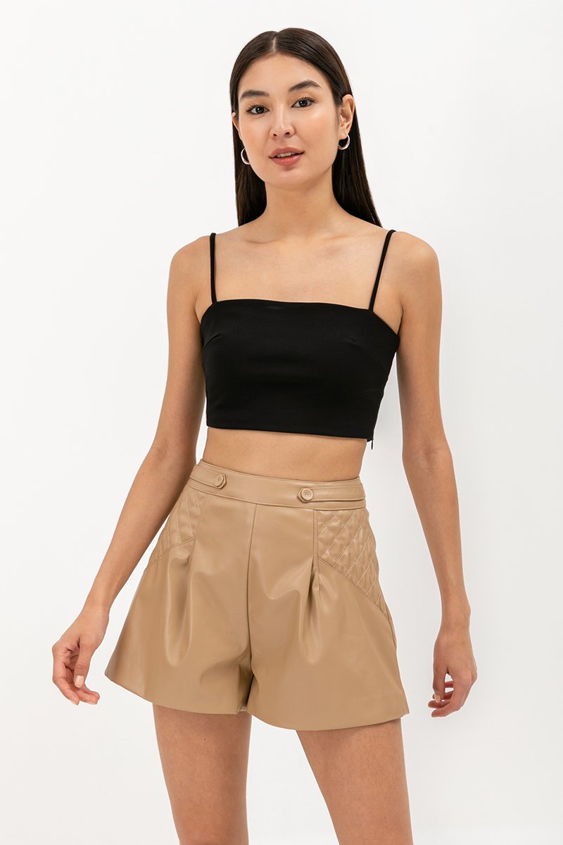 MICAH LEATHER SHORTS