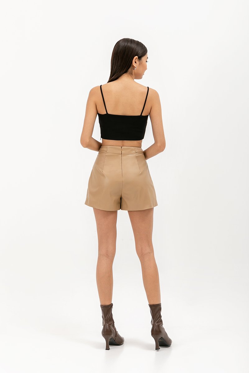 MICAH LEATHER SHORTS