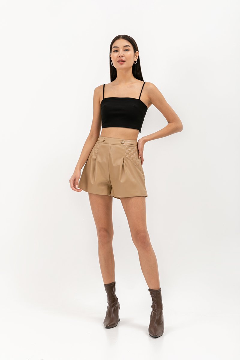MICAH LEATHER SHORTS