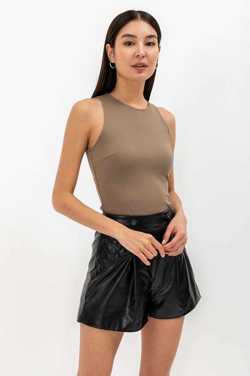 MICAH LEATHER SHORTS