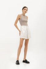 LISETTE HIGH WAIST CUFFED DENIM SHORTS