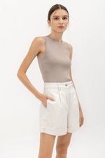 LISETTE HIGH WAIST CUFFED DENIM SHORTS