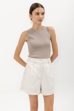 LISETTE HIGH WAIST CUFFED DENIM SHORTS