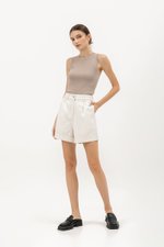 LISETTE HIGH WAIST CUFFED DENIM SHORTS