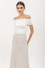 KELLIN BIAS LINEN SKIRT