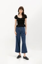 CLEMENTINE RUCHED PEPLUM TOP