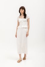 CLEMENTINE RUCHED PEPLUM TOP