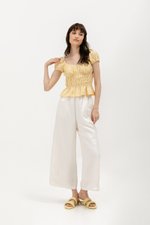 CLEMENTINE RUCHED PEPLUM TOP