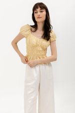 CLEMENTINE RUCHED PEPLUM TOP