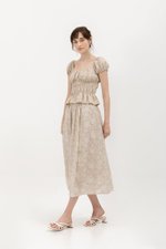 CLEMENTINE RUCHED PEPLUM TOP