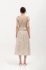 CLEMENTINE RUCHED PEPLUM TOP