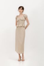 GLENDA LINEN PENCIL SKIRT