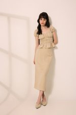 GLENDA LINEN PENCIL SKIRT