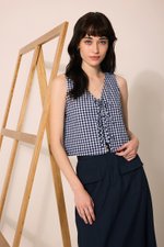 TAYLOR GINGHAM TIE TOP