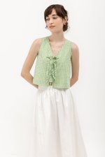 TAYLOR GINGHAM TIE TOP