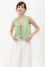 TAYLOR GINGHAM TIE TOP