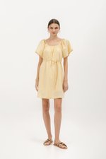 MIKARI SQUARENECK DRESS W SASH MIKARI SQUARENECK DRESS W SASH