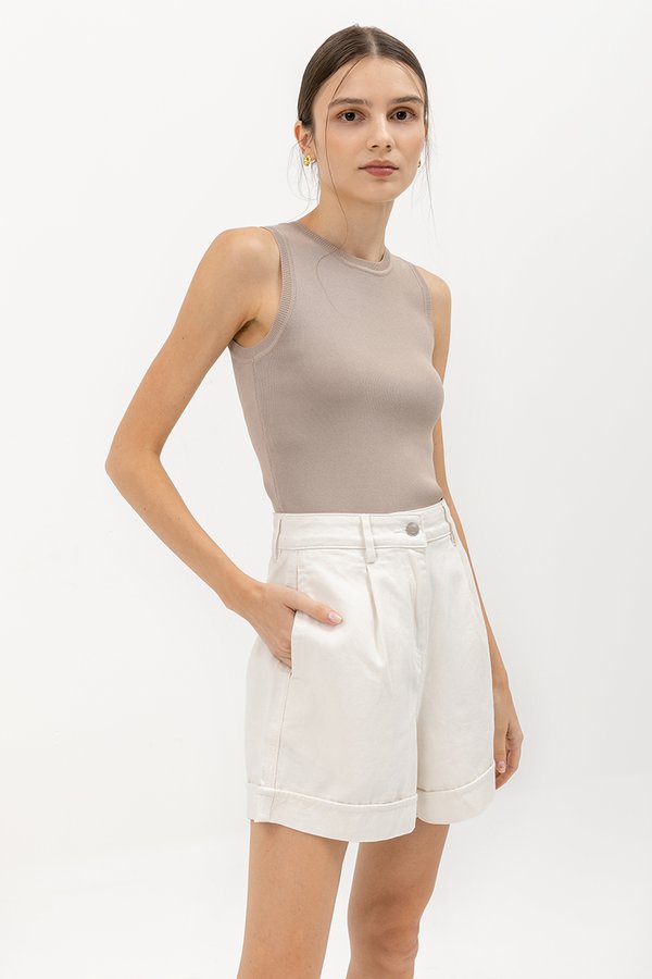 LISETTE HIGH WAIST CUFFED DENIM SHORTS
