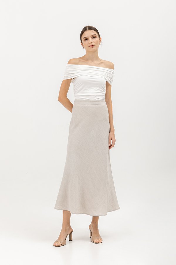 KELLIN BIAS LINEN SKIRT