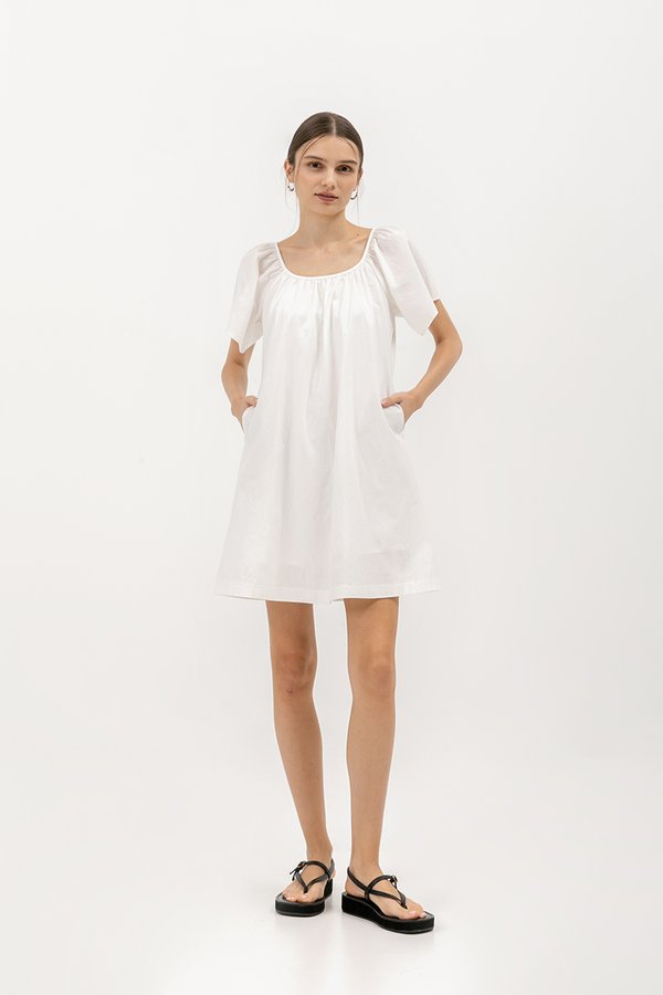 MIKARI SQUARENECK DRESS W SASH