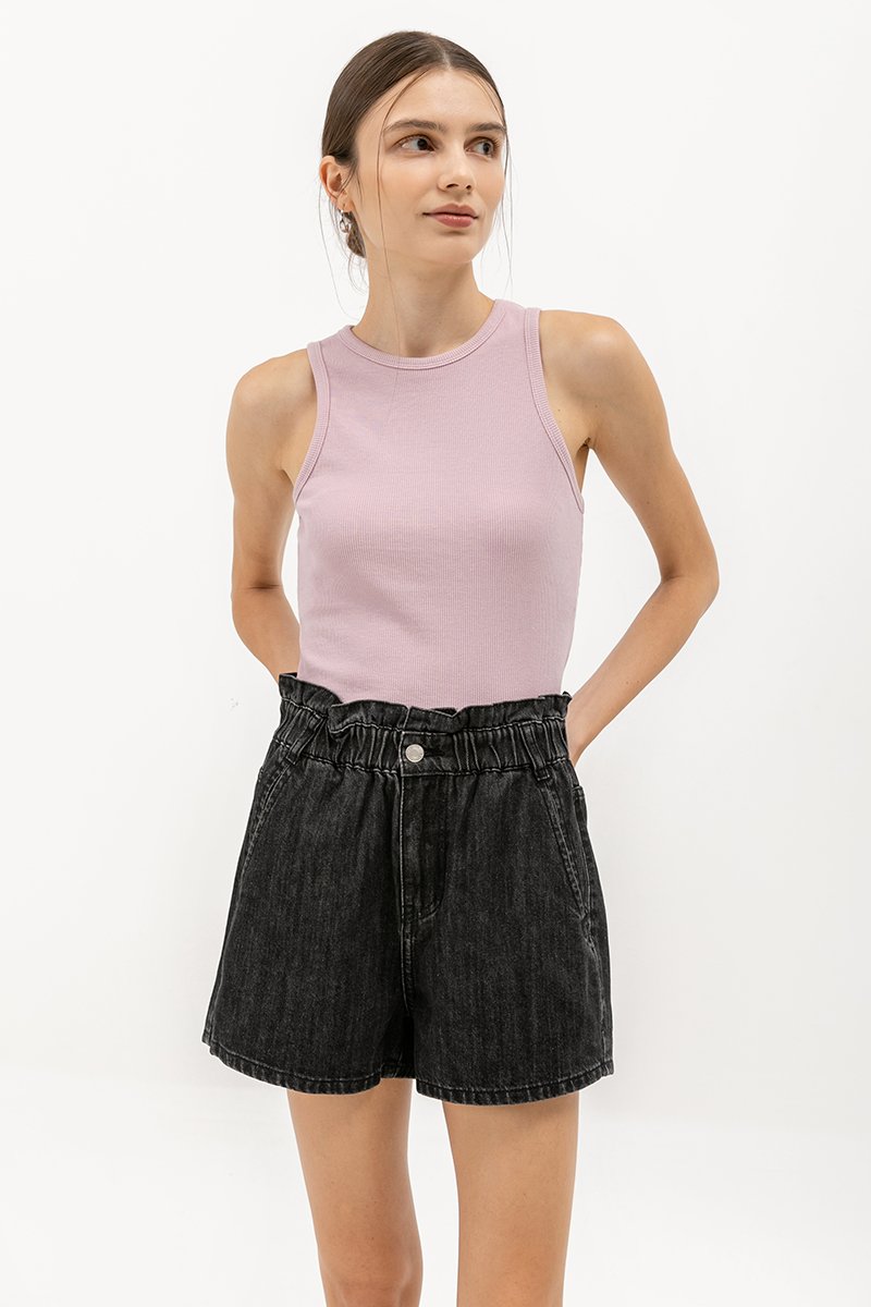 KAIROS DENIM PAPERBAG SHORTS
