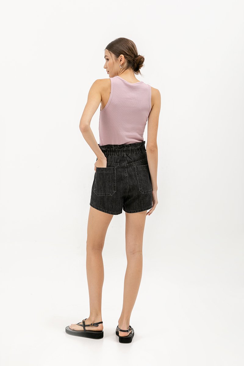 KAIROS DENIM PAPERBAG SHORTS